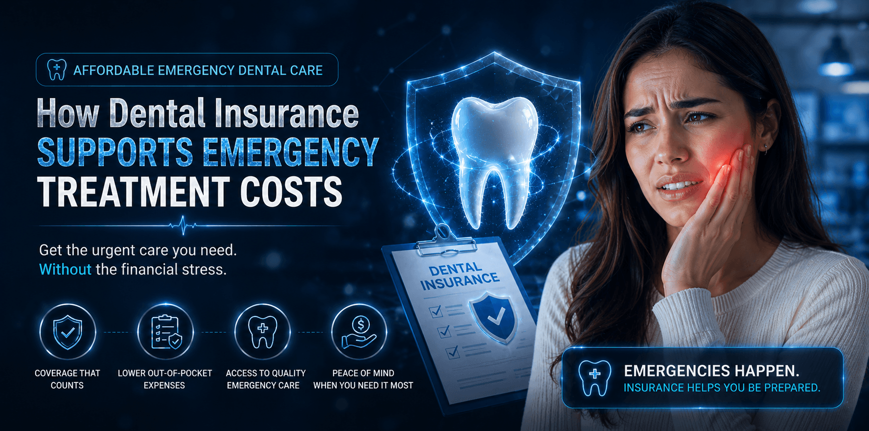 Dental Insurance Supports Emergency Treatment Costs