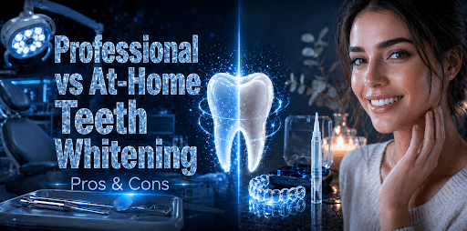 Professional vs At-Home Teeth Whitening